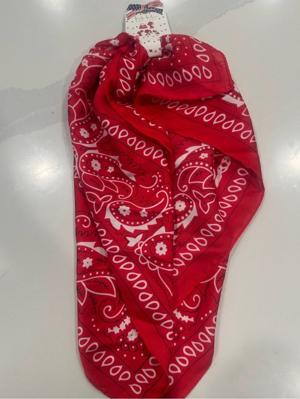 Red Paisley Bandana NWT